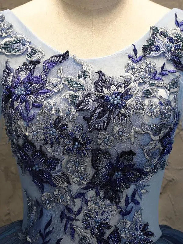 Cape Sleeve Vintage Ball Gown Prom Dresses FD1466-prom dresses 2025 -Viniodress-As Picture-Custom Size-