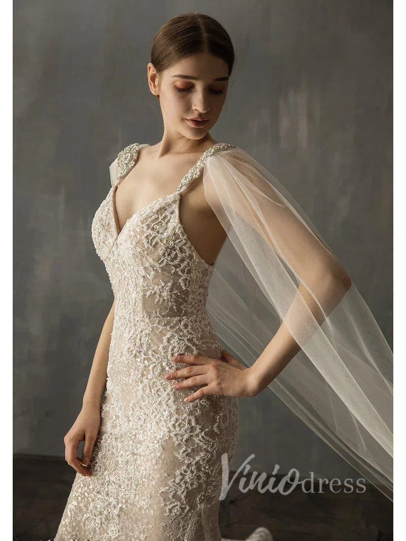 Cathedral Bridal Cape Veils AC1000-Bridal Veil 2025 -Viniodress-Ivory-