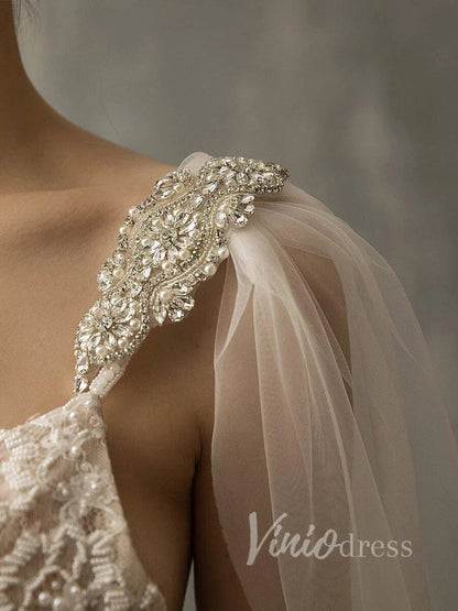 Cathedral Bridal Cape Veils AC1000-Bridal Veil 2025 -Viniodress-Ivory-