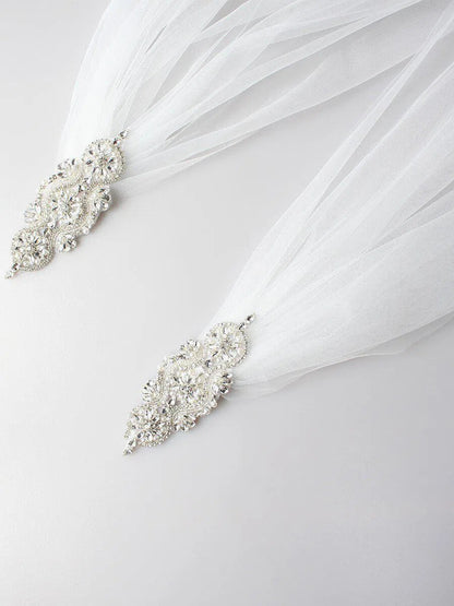 Cathedral Bridal Cape Veils AC1000-Bridal Veil 2025 -Viniodress-Ivory-