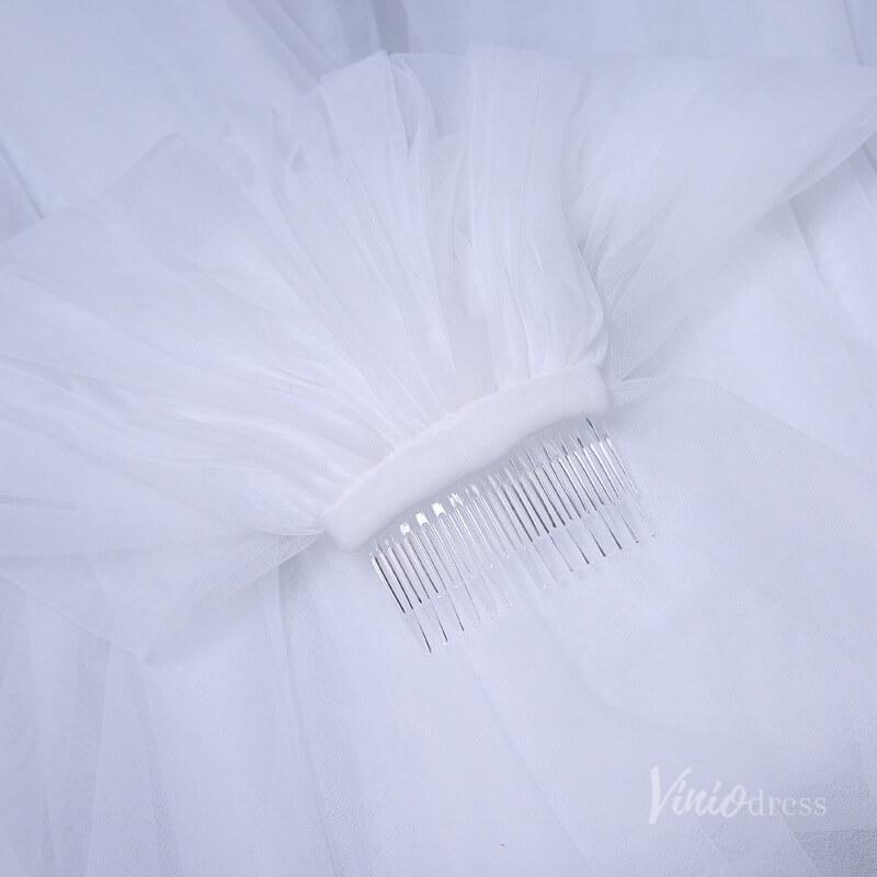 Cathedral Length Lace Mantilla Veil Viniodress TS18013-Bridal Veil 2025 -Viniodress-Ivory-