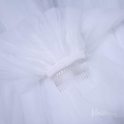 Cathedral Length Lace Mantilla Veil Viniodress TS18013-Bridal Veil 2025 -Viniodress-Ivory-