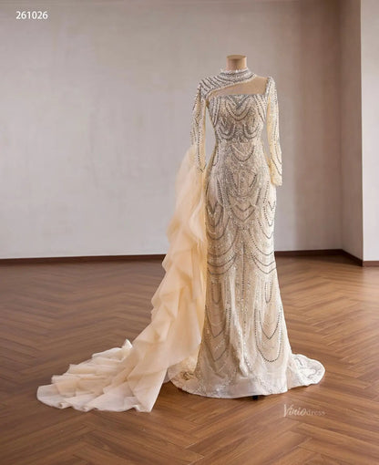 261026-wedding dresses 2026-Viniodress-Champagne-Custom Size – Add Measurements in Cart-