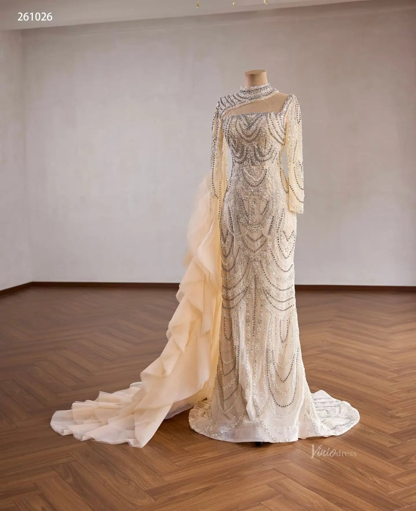 261026-wedding dresses 2026-Viniodress-Champagne-Custom Size – Add Measurements in Cart-