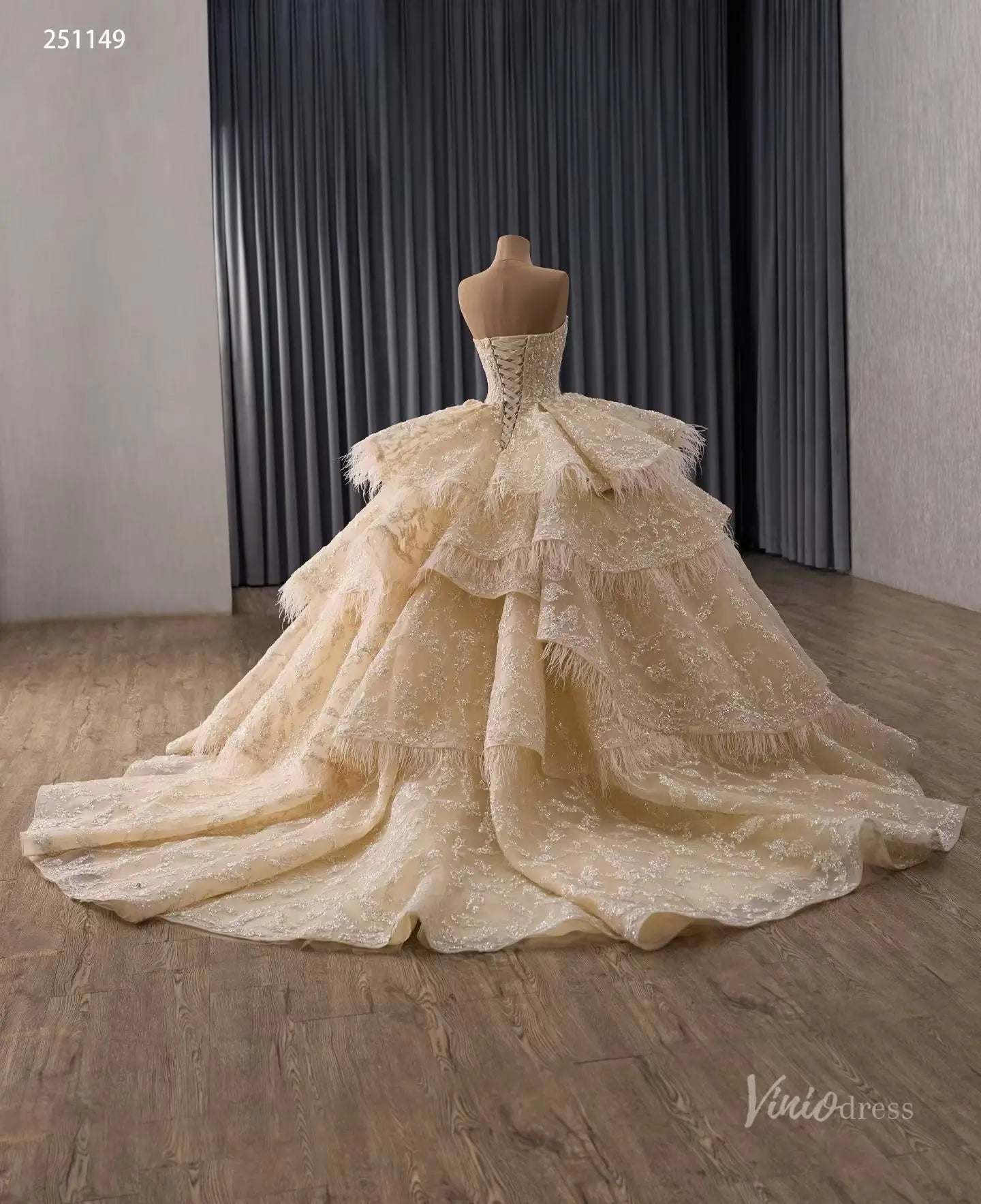 251149 80cm-Quinceanera Dresses 2026-Viniodress-Champagne-Custom Size – Add Measurements in Cart-
