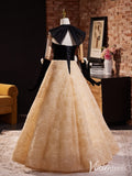 Champagne Rosette Sweetheart Prom Ball Gown Bow-Tie Formal Dress AD1317-Quinceanera Dresses-Viniodress-Viniodress