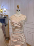 Prom Dress 2025 Champagne Sheath Mother of the Bride Dress Overskirt Evening Dresses 20055-unique prom dresses-Champagne-US 2-Viniodress