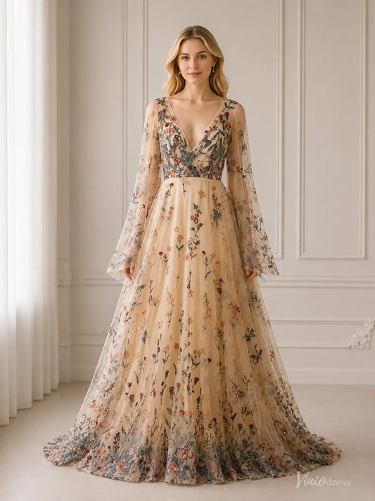 FW138-wedding dresses 2026-Viniodress-Champagne-Custom Size – Add Measurements in Cart-