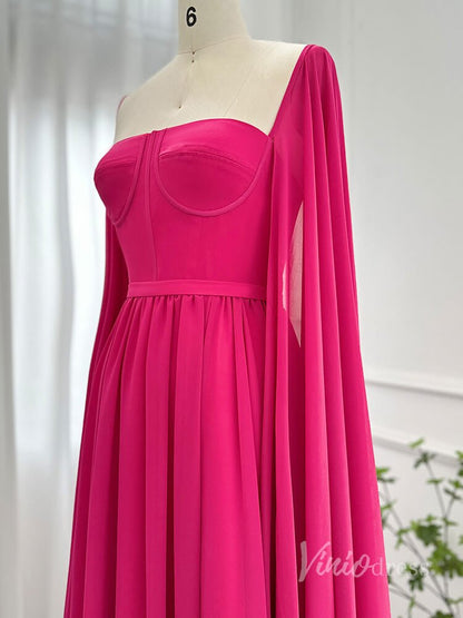 Chiffon Sheath Extra Long Sleeve Prom Dresses Mother of the Bride Dress AD1184-prom dresses 2025 -Viniodress-As Picture-US 2-