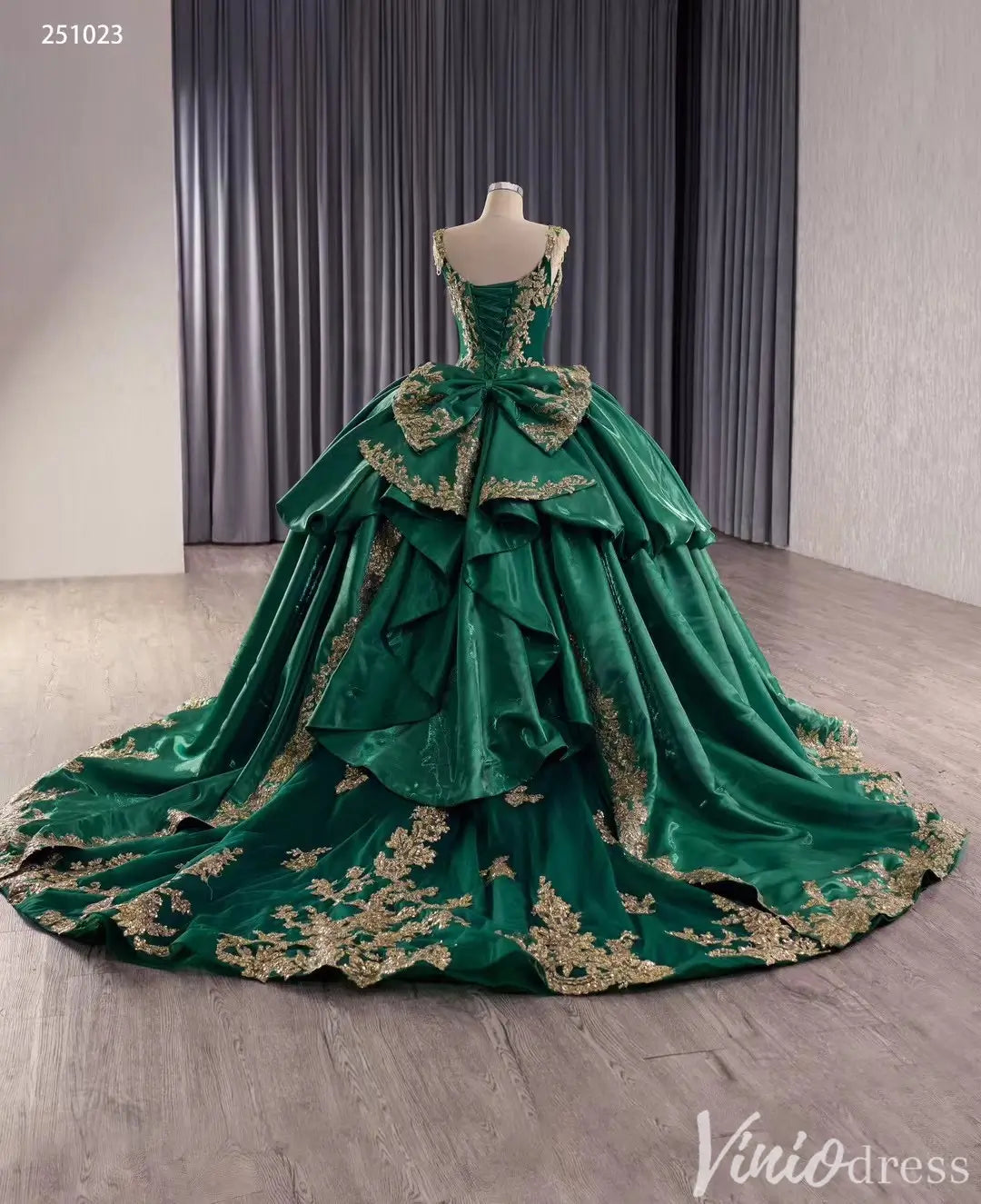 Cinderella Blue and Gold Quinceañera Dress with Overskirt and Rosettes – Style 251023-Quinceanera Dresses 2025 -Viniodress-Light Blue-Custom Size-