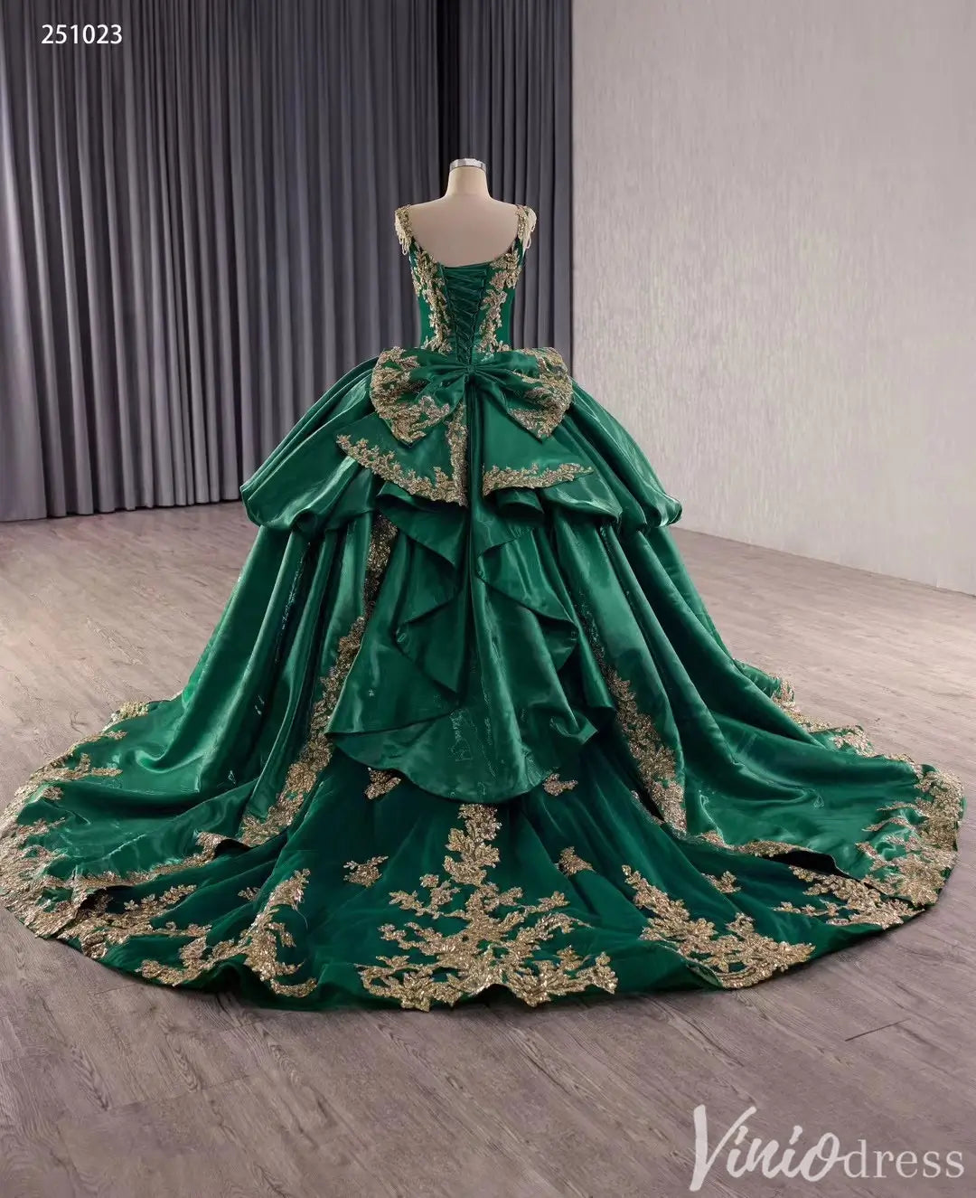 Cinderella Blue and Gold Quinceañera Dress with Overskirt and Rosettes – Style 251023-Quinceanera Dresses 2025 -Viniodress-Light Blue-Custom Size-