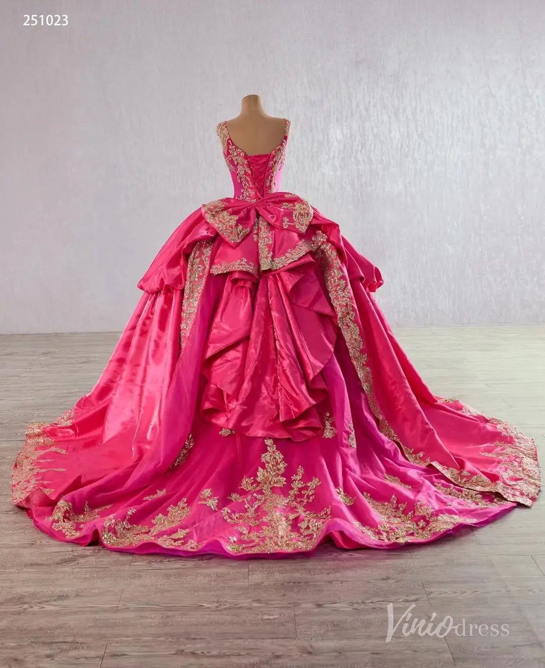 Cinderella Blue and Gold Quinceañera Dress with Overskirt and Rosettes – Style 251023-Quinceanera Dresses 2025 -Viniodress-Light Blue-Custom Size-