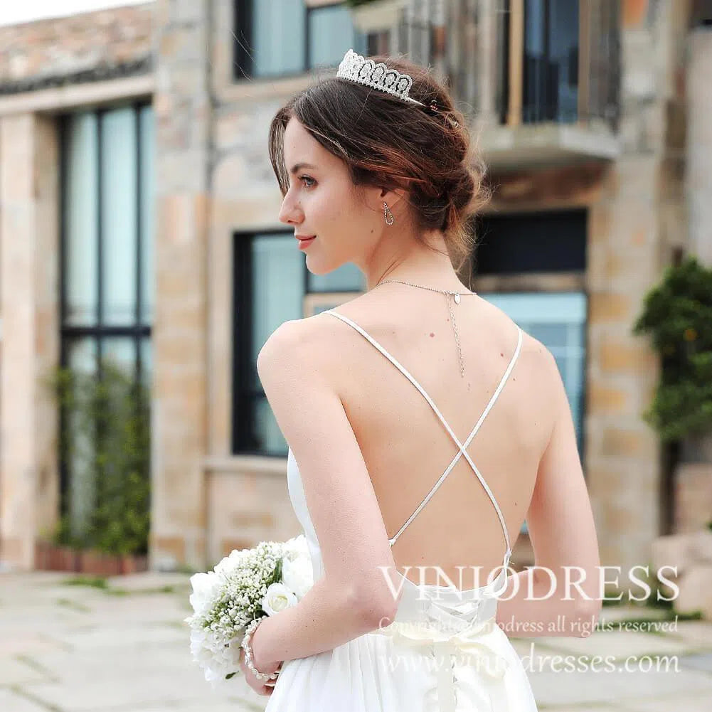 Classic and Vintage Crystal Tiaras for Bride AC1065-Headpieces 2025 -Viniodress-Silver-