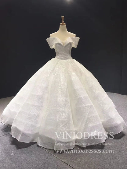 Classy and Vintage Ombre Sequin Ball Gowns Sparkly Quince Dresses FD1766 viniodress-prom dresses 2025 -Viniodress-Ivory-Custom Size-
