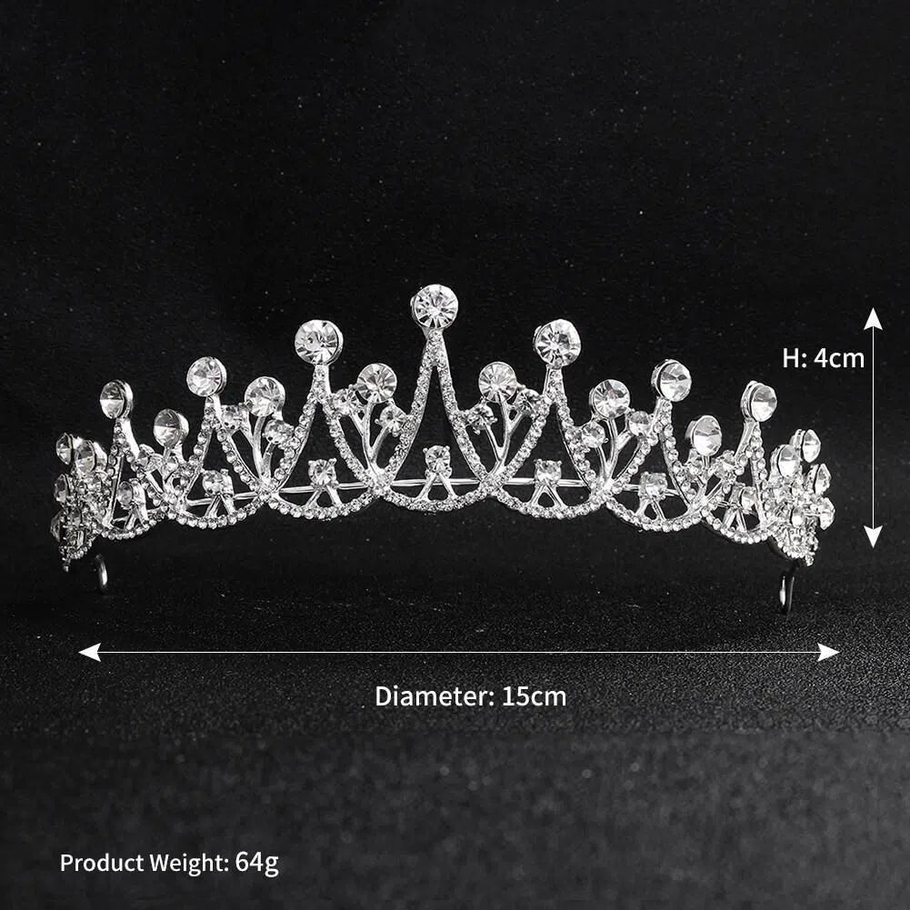 Classy Pearl Bridal Tiara with Tiny Crystals AC1039-Headpieces 2025 -Viniodress-Pearls-