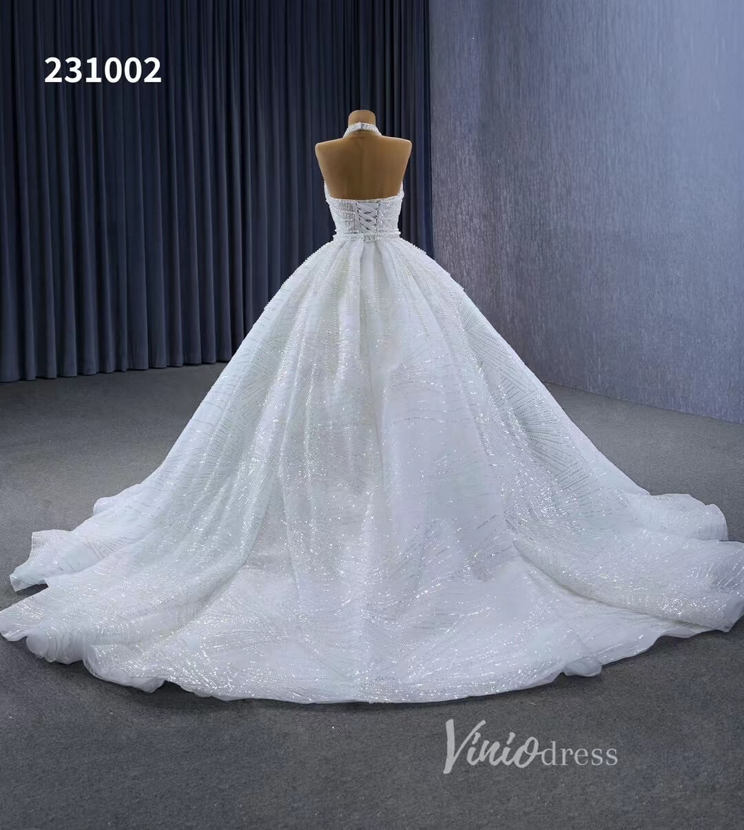 Convertible 2-piece Pearl Mermaid Wedding Dresses Pearl Ball Gowns 231002-wedding dresses 2025 -Viniodress-Ivory-Custom Size-