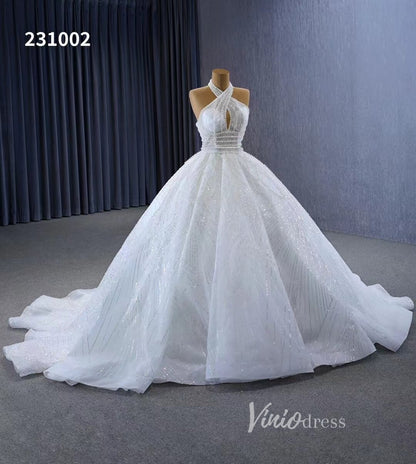 Convertible 2-piece Pearl Mermaid Wedding Dresses Pearl Ball Gowns 231002-wedding dresses 2025 -Viniodress-Ivory-Custom Size-