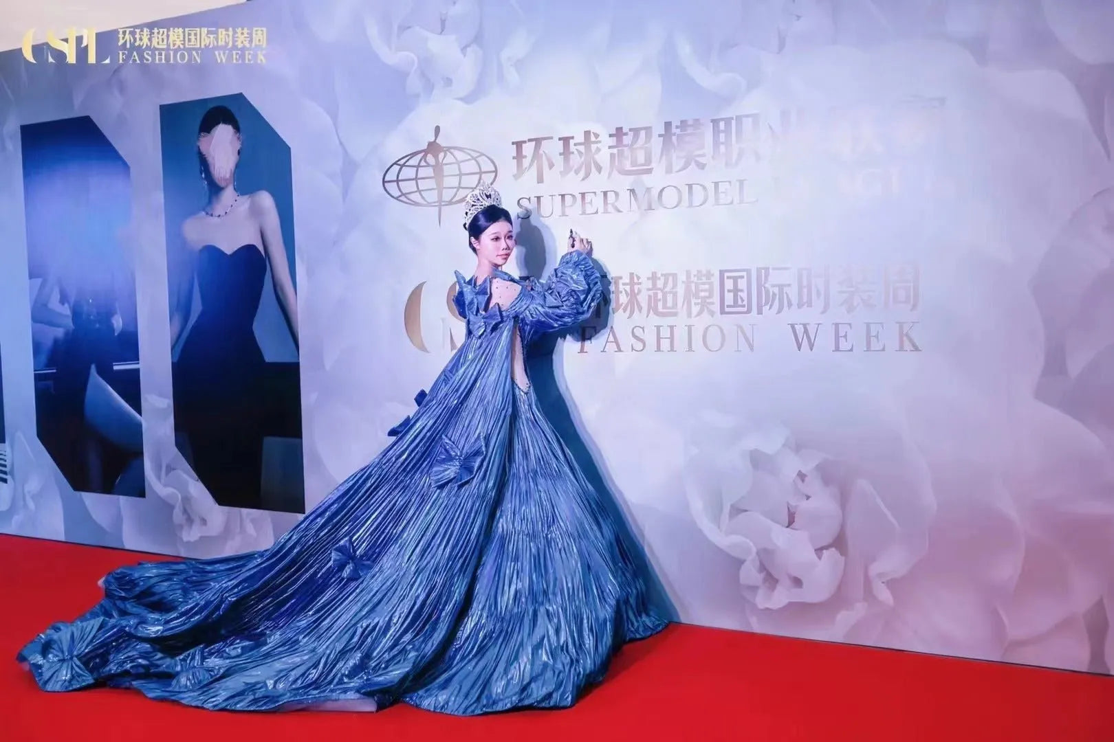 Convertible Peacock Pageant Dresses Detachable Cape Wedding Gown 67559-prom dresses 2025 -Viniodress-Blue-Custom Size-