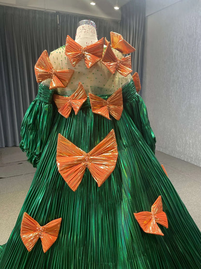 Convertible Peacock Pageant Dresses Detachable Cape Wedding Gown 67559-prom dresses 2025 -Viniodress-Blue-Custom Size-