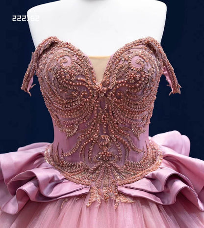 Convertible Pink Sweet 16 Dress Cinderella Ball Gown Debut Dresses 222162-Quinceanera Dresses 2025 -Viniodress-Pink-Custom Size-