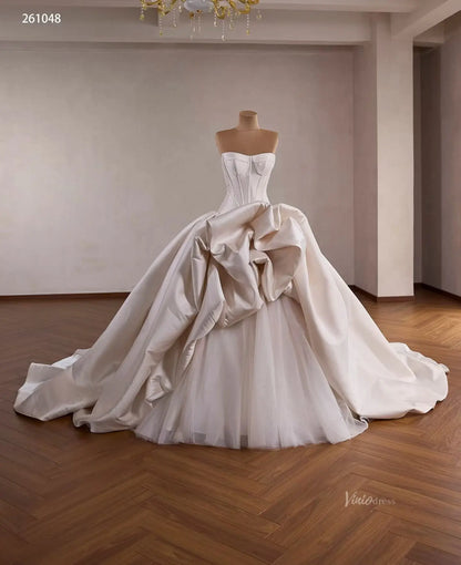 261048 1meter-wedding dresses 2026-Viniodress-Champagne-Custom Size – Add Measurements in Cart-
