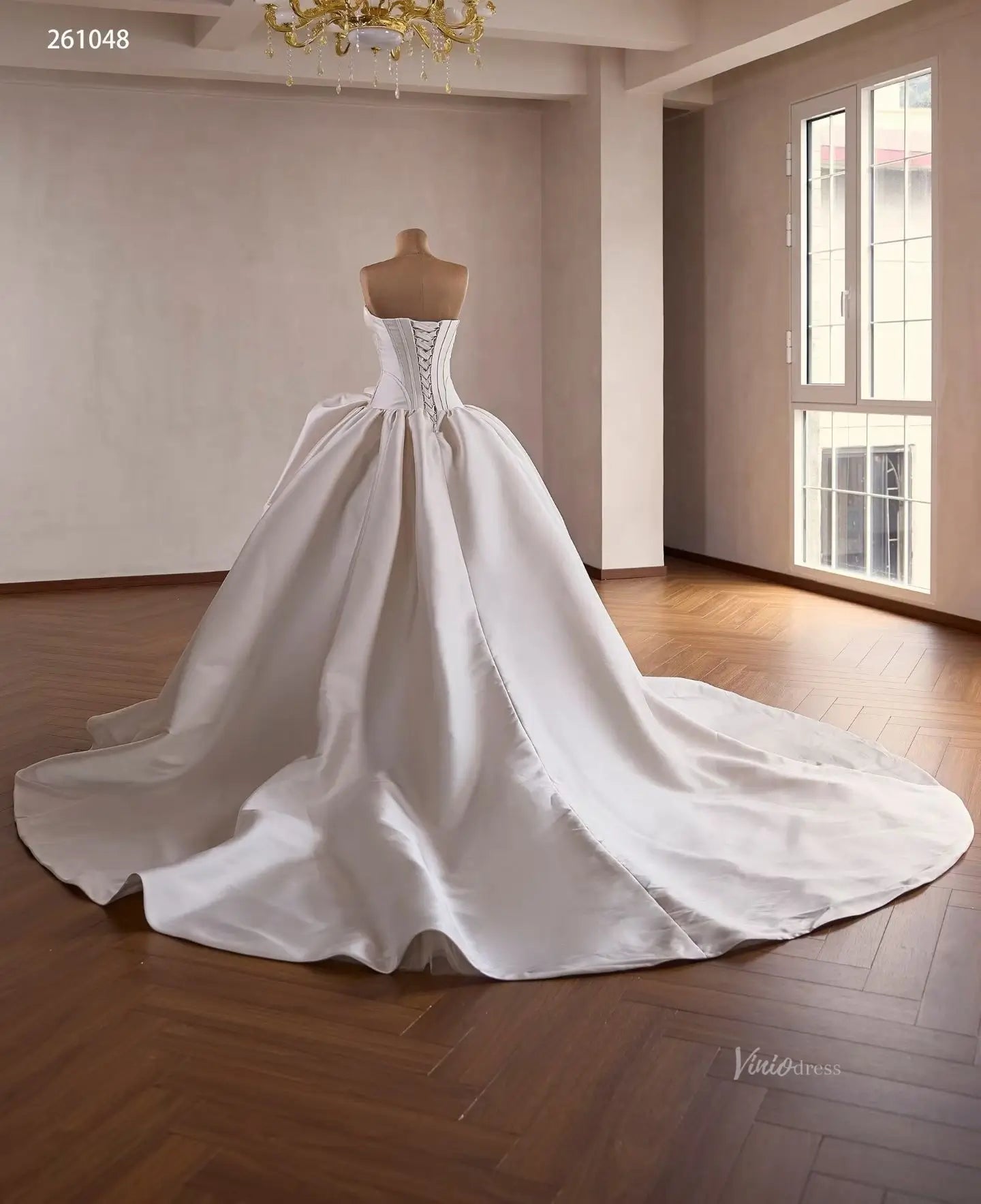 261048 1meter-wedding dresses 2026-Viniodress-Champagne-Custom Size – Add Measurements in Cart-