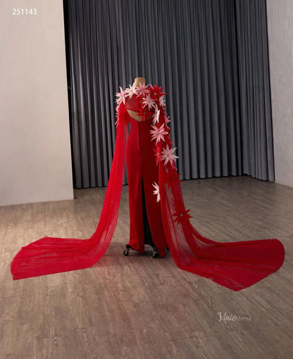 251143-Couture Gown 2026-Viniodress-Red-Custom Size – Add Measurements in Cart-