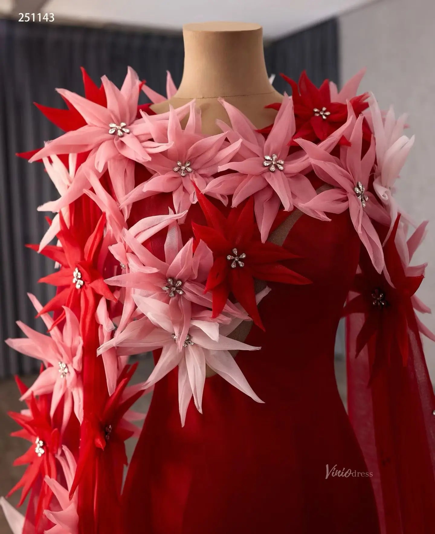 251143-Couture Gown 2026-Viniodress-Red-Custom Size – Add Measurements in Cart-