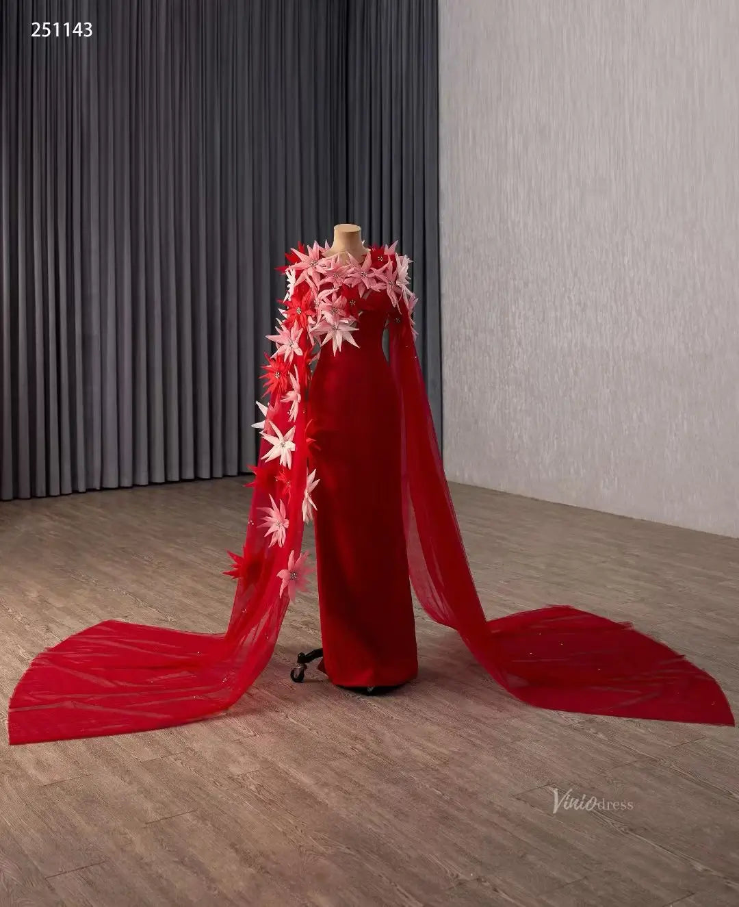 251143-Couture Gown 2026-Viniodress-Red-Custom Size – Add Measurements in Cart-