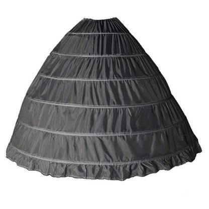 Crinoline 6 Hoops Petticoat for Ball Gown Princess Dresses AC1022-Petticoats 2025 -Viniodress-Black-