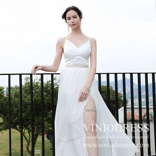 Crystal Flower Bridal Garter with Pearls AC1033-Bridal Jewelry 2025 -Viniodress-Gold-