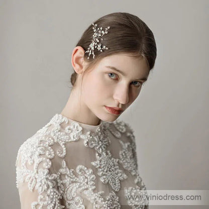Crystal Scattered Sprig Hairpin Viniodress ACC1122-Headpieces 2025 -Viniodress-Silver-