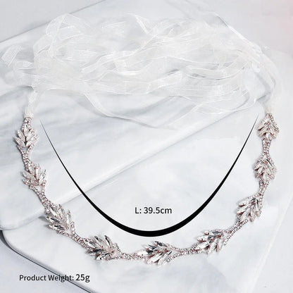 Crystal Spray Bridal Sash AC1031-Sashes & Belts 2025 -Viniodress-Rose Gold-