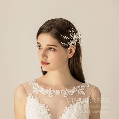 Crystal Sprays Bridal Combs Set AC1203-Headpieces 2025 -Viniodress-As Picture-