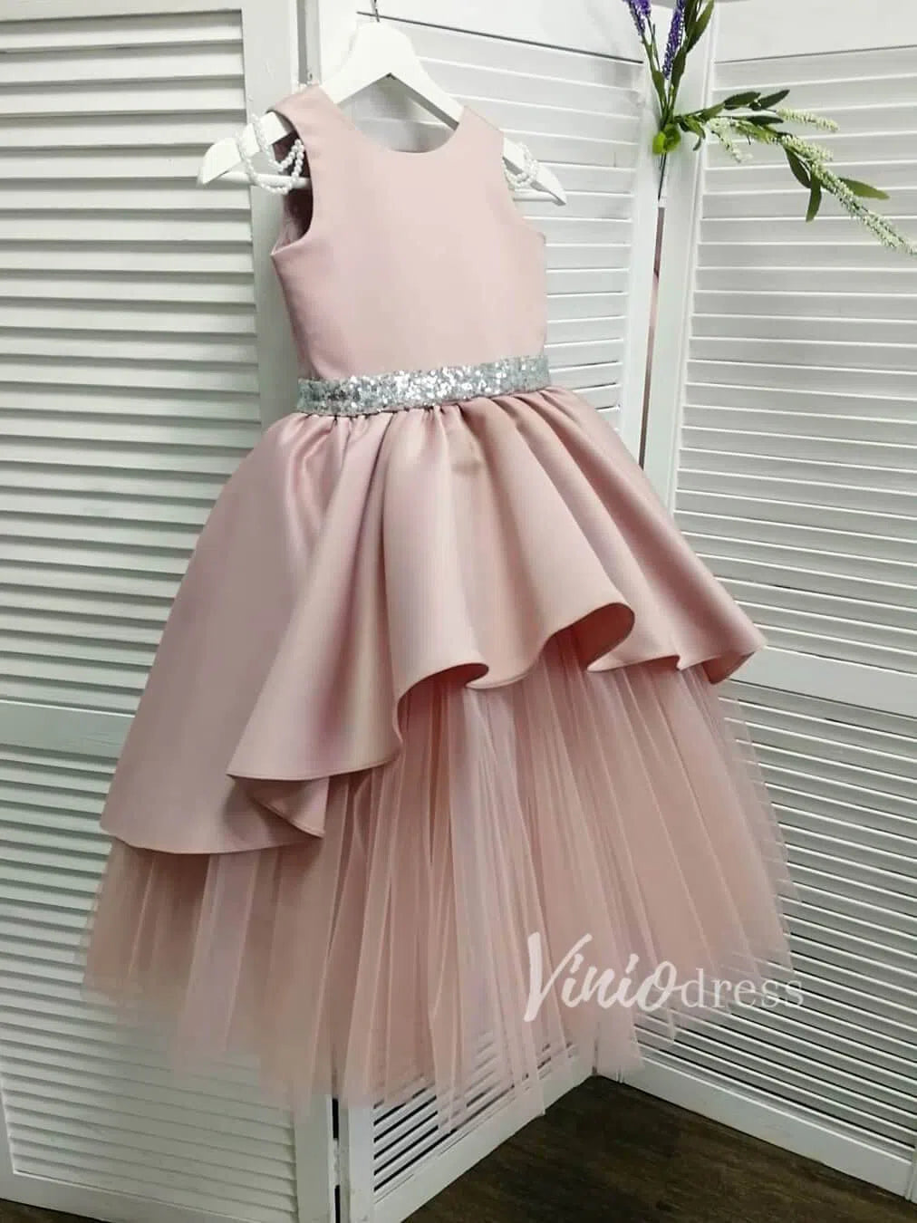 Cute Dusty Rose Flower Girl Dresses GL1026-flower girl dresses 2025 -Viniodress-Dusty Rose-Custom Size-