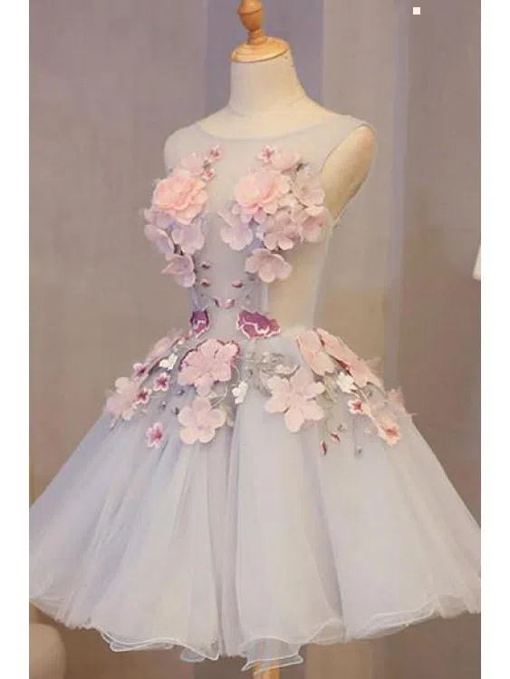 Short Prom Dresses 2025 Cute Floral Homecoming Dresses Cheap Short Party Dress FD1288-homecoming dresses-Viniodress-As Picture-Custom Size-Viniodress