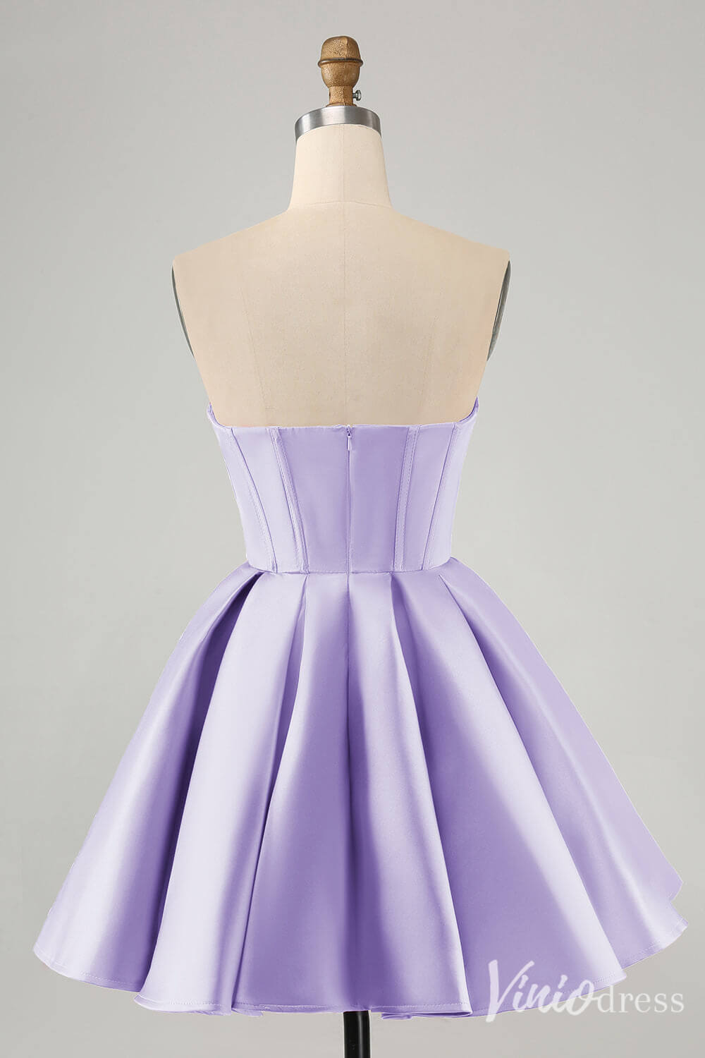 Cute Fuchsia Sweetheart Homecoming Dresses A Line Satin Back to School Dress S24016-prom dresses 2025 -Viniodress-Fuchsia-Custom Size-