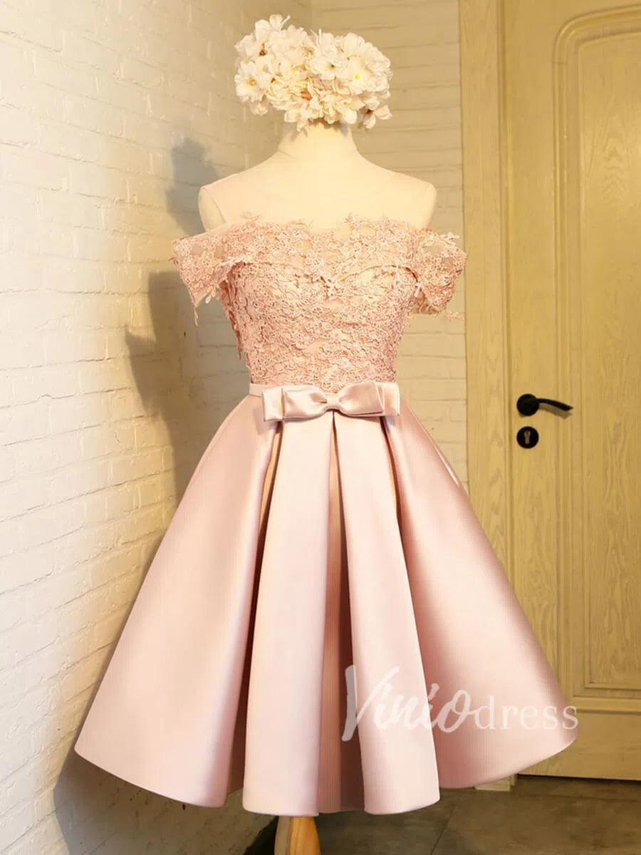 Short Prom Dresses 2025 Cute Homecoming Dresses Light Blue Graduation Dress SD1181-homecoming dresses-Viniodress-Blush Pink-Custom Size-Viniodress