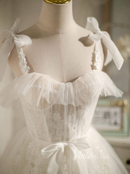 Cute Homecoming Dresses Sweetheart Neck Graduation Dress with Bow SD1458-Dresses 2025 -Viniodress-Ivory-Custom Size-