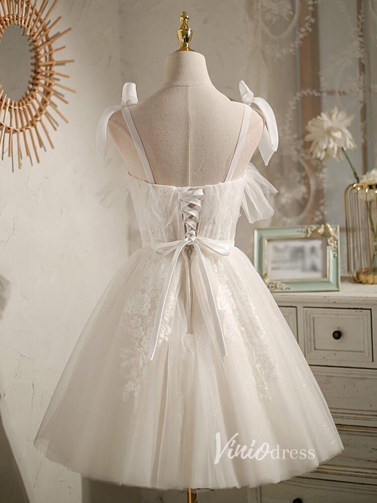 cute grad dresses Cute Homecoming Dresses Sweetheart Neck Graduation Dress with Bow SD14 – Viniodress