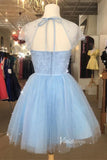 Cute Pearl Tulle Homecoming Dress A-line Short Party Dress SD1263-homecoming dresses-Viniodress-Viniodress