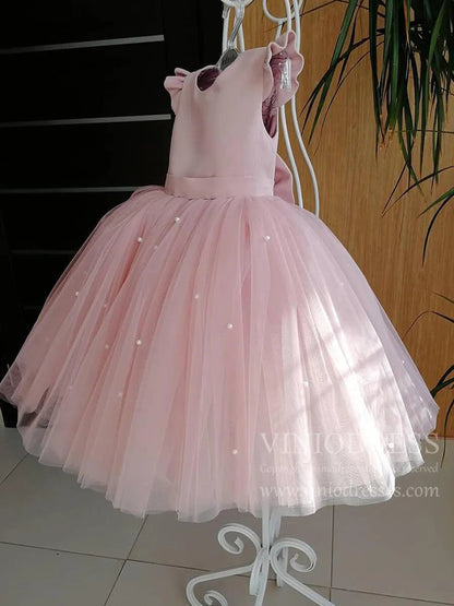 Cute Pink Tulle Flower Girl Dresses GL1025-flower girl dresses 2025 -Viniodress-Pink-Custom Size-