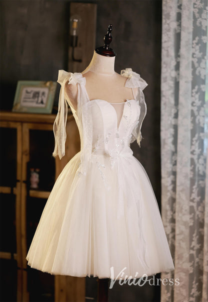 Cute Short Graduation Dress Tulle Homecoming Dresses SD1447-Homecoming Dresses 2025 -VINIODRESS-Ivory-Custom Size-