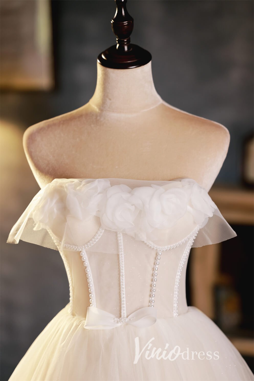 Cute Strapless Graduation Dress Tulle Homecoming Dresses SD1455-Homecoming Dresses 2025 -VINIODRESS-Ivory-Custom Size-