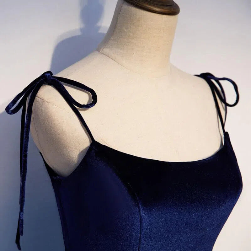 Dark Blue Starry Prom Dresses Spaghetti Strap Long Evening Dress FD1225B-prom dresses 2025 -Viniodress-Navy Blue-Custom Size-