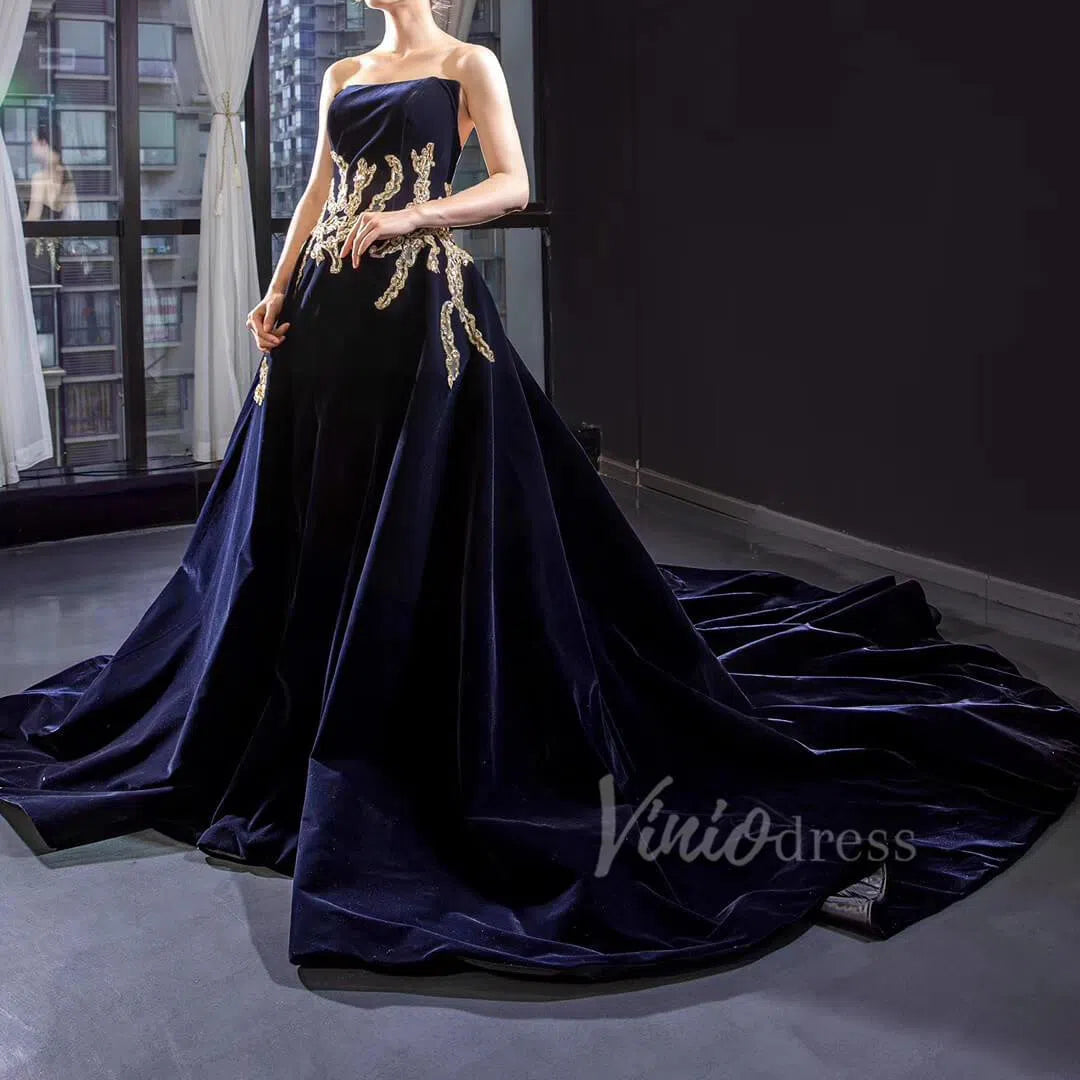 Dark RED Velvet Prom Dresses Strapless Overskirt Ball Gowns 66680 Viniodress Dark RED Velvet Prom Dresses Strapless Overskirt Ball Gowns 66680 Viniodress