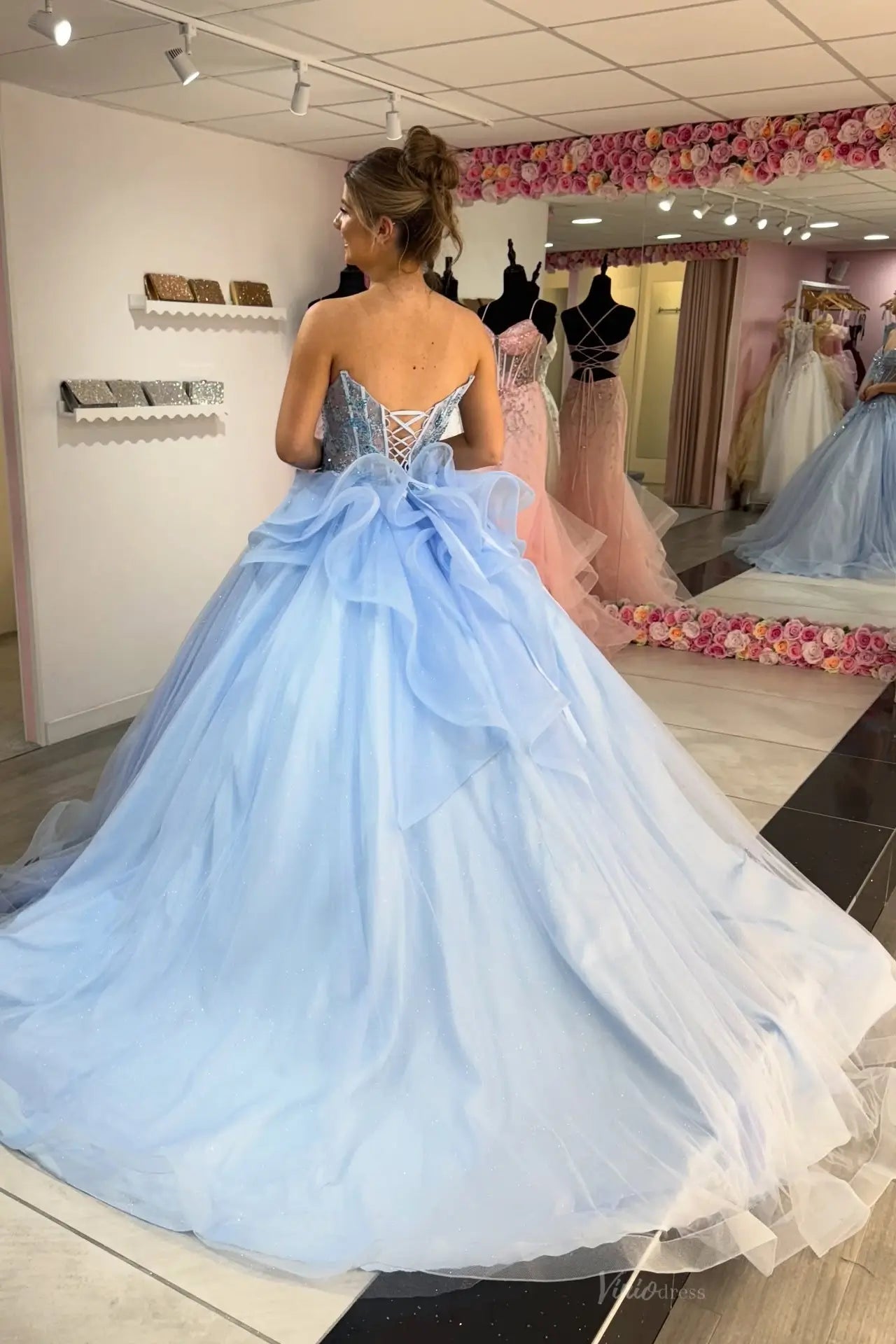 QC004不转-Quinceanera Dresses 2026-Viniodress-Light Blue-Custom Size-