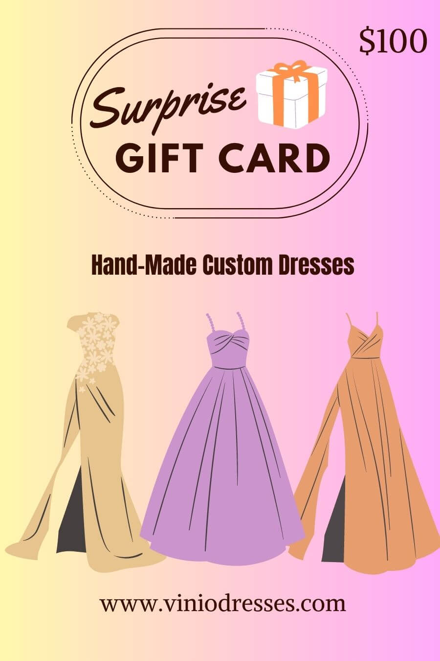 Viniodress Gift Card - ViniodressDresses$100.00 - Formal Dresses - Ball Gowns