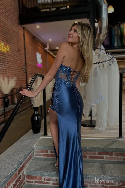 SS203-Prom Dresses 2026-Viniodress-Navy-Custom Size-