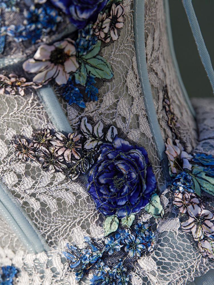 Dusty Blue Short Homecoming Dresses Lace Appliced Party Dress SD1380-Homecoming Dresses 2025 -VINIODRESS-US2-Dusty Blue-Short